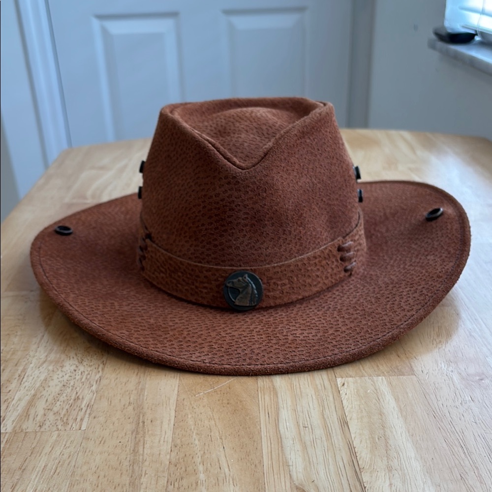 Women’s or Mens Brown Leather Hat